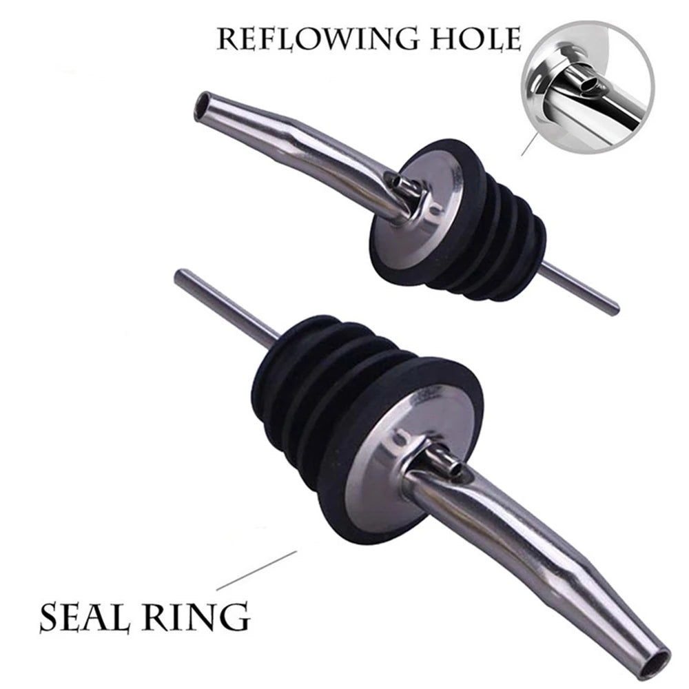 4-Piece Stainless Steel Wine & Liquor Bottle Pourer Stoppers Wine Bottle Pourers HIP