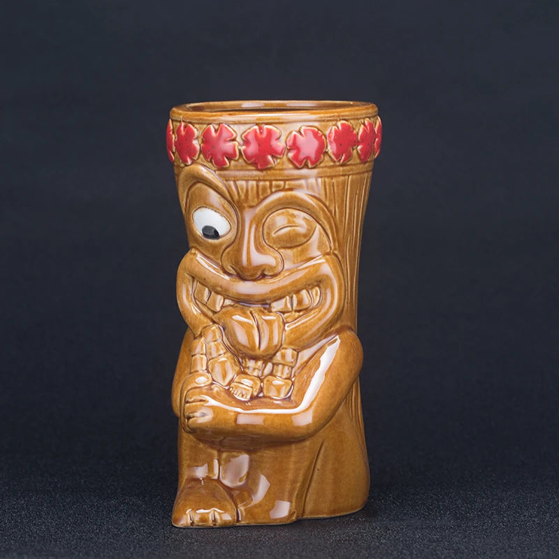 600ml Hawaii Ceramic Tiki Mug – Porcelain Beer & Cocktail Cup Ceramic Tiki Mug HIP