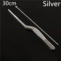 Stainless Steel Kitchen & Bar Tweezers – Food Tongs 14–30cm Kitchen Tweezer Tongs HIP 1pcs Silver 30cm