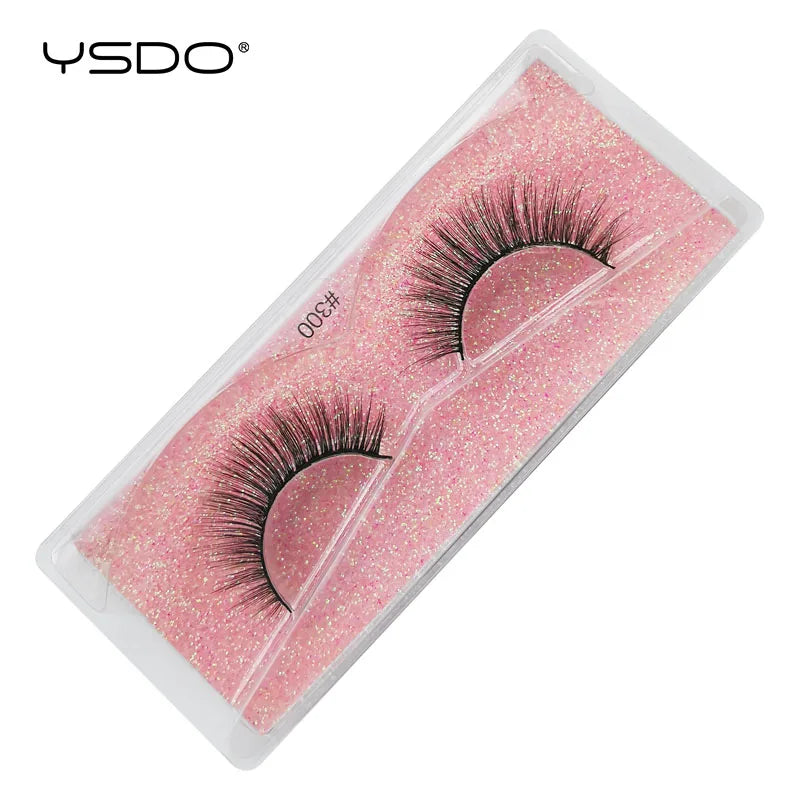 YSDO 3D Faux Mink False Eyelashes – Fluffy Full Strip Lashes
