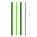 4-Pack Reusable Glass Drinking Straws with Cleaning Brush Glass Drinking Straws HIP 4pcs green