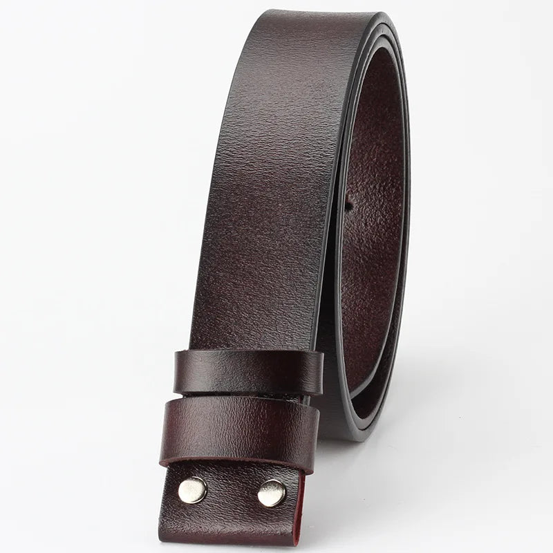 Men's Split Leather Belt Without Buckle – DIY Strap | MYMC Leather Belt Strap HIP Brown about 115cm