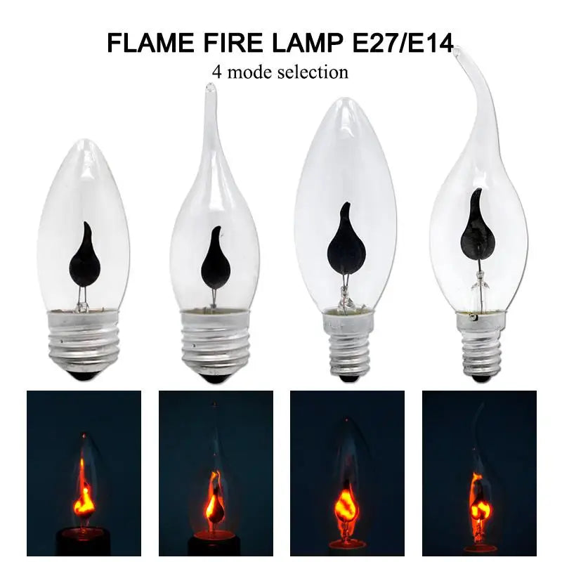 YNL LED Flame Effect Candle Bulb E14 E27 – Vintage Edison Style LED Flame Bulb HIP