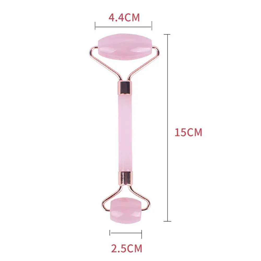 Pink Resin Face Roller & Gua Sha Massage Set | CAMMUO Facial Roller Set HIP Massage Roller