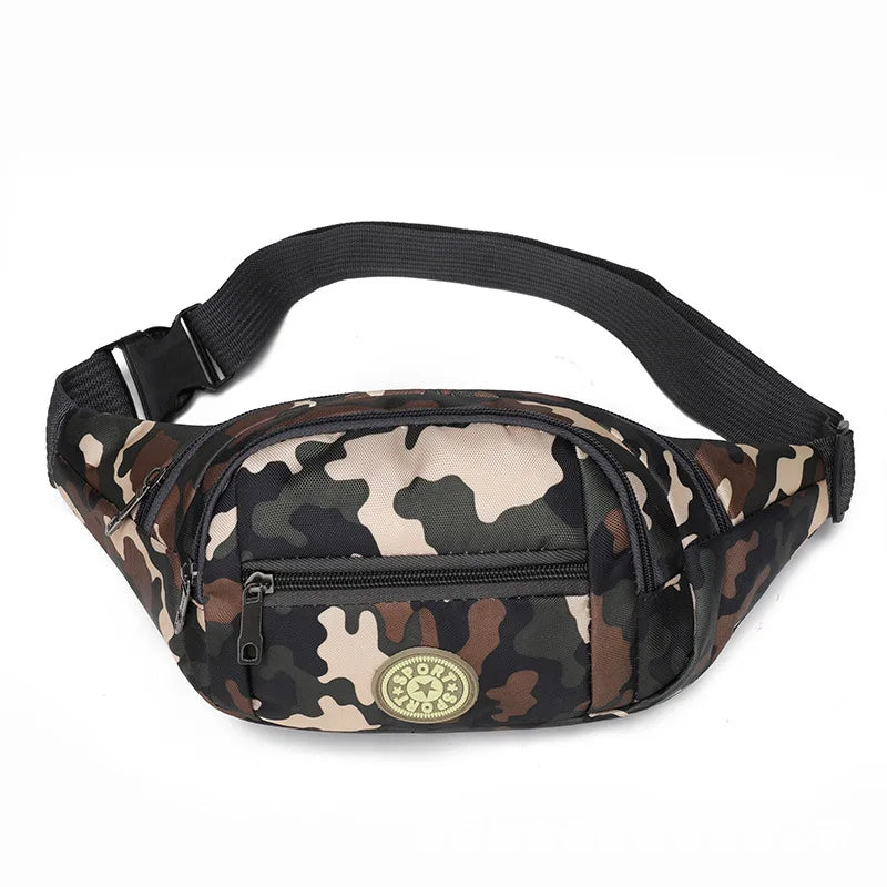 Camouflage Waist Bag – Unisex Nylon Banana Fanny Pack Waist Pack Bag HIP B