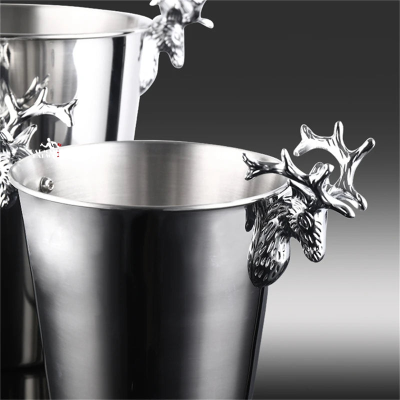 Stainless Steel Ice Bucket 2.2L & 5L – Wine & Champagne Chiller Ice Bucket Chiller HIP