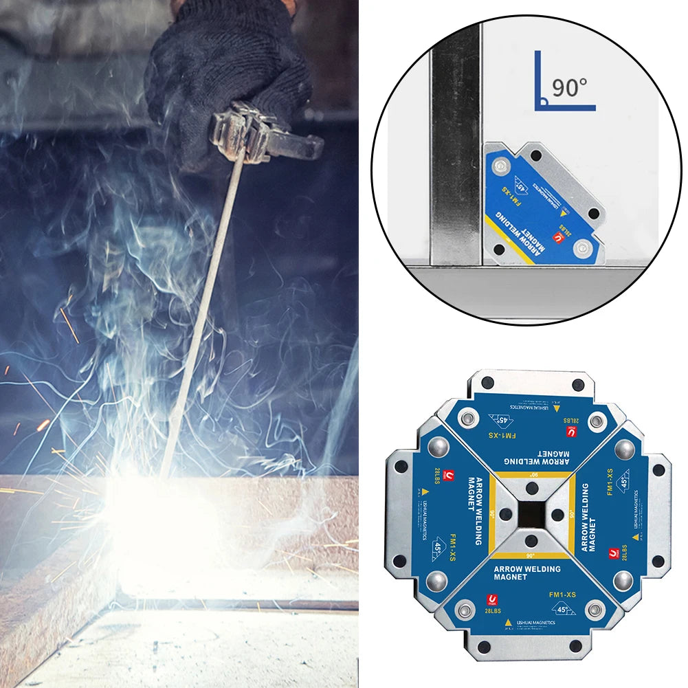 4-Piece Magnetic Welding Positioner Set – 45/90/135° 28LBS Magnetic Welding Positioner HIP