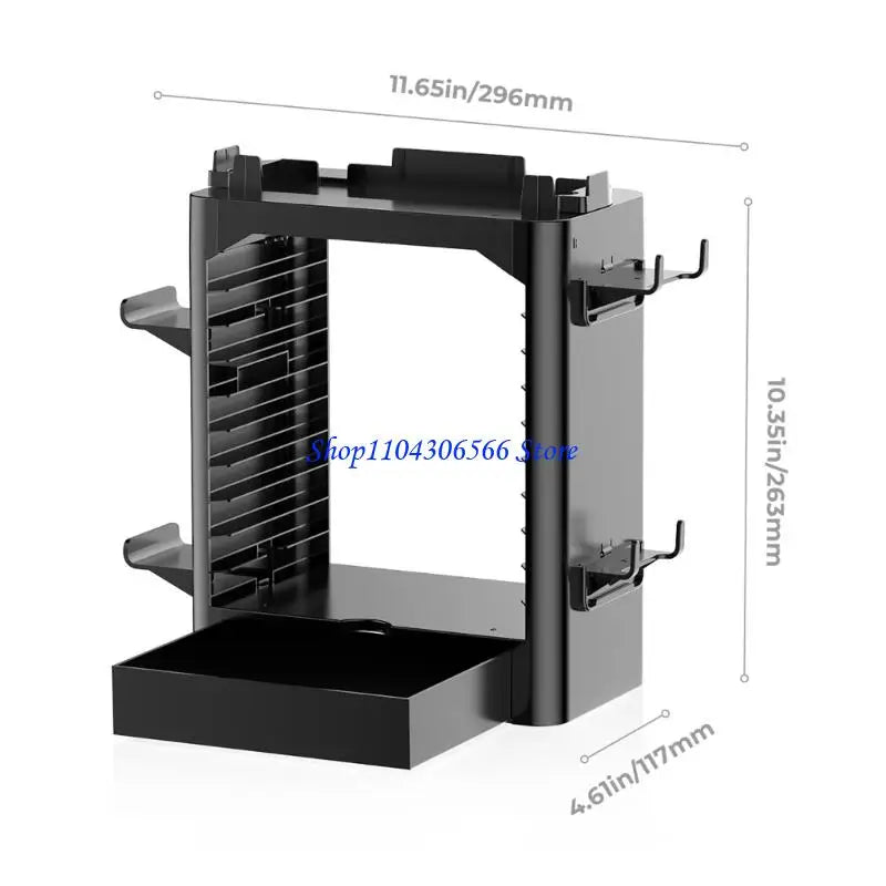 Gaming Console Controller & Disc Organizer Station | ABS Gaming Storage Station HIP