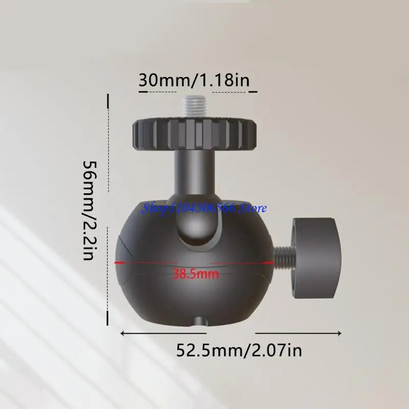 360° Rotating Ball Head Mount Adapter – 1/4" Screw for Tripod Tripod Ball Head Adapter HIP
