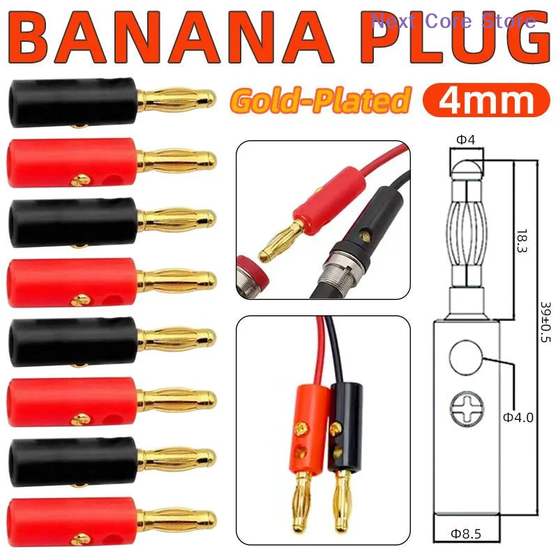 10-Piece 4mm Banana Plug Socket Terminal Set – Audio & DIY Electrical Connector Kit HIP