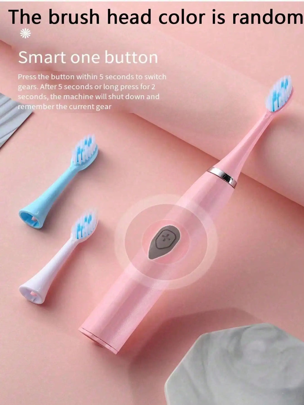 Acoustic Wave Electric Toothbrush Couples Set – 3 Brush Heads Electric Toothbrush Set HIP