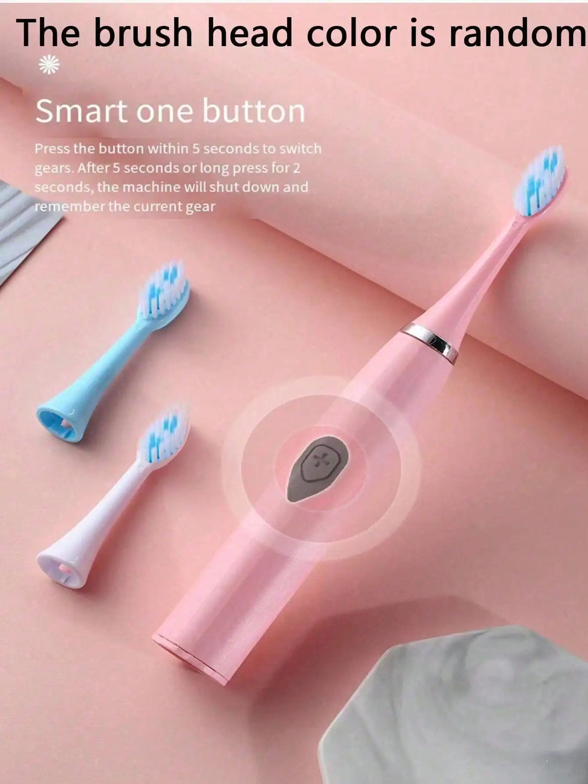 Acoustic Wave Electric Toothbrush Couples Set – 3 Brush Heads Electric Toothbrush Set HIP