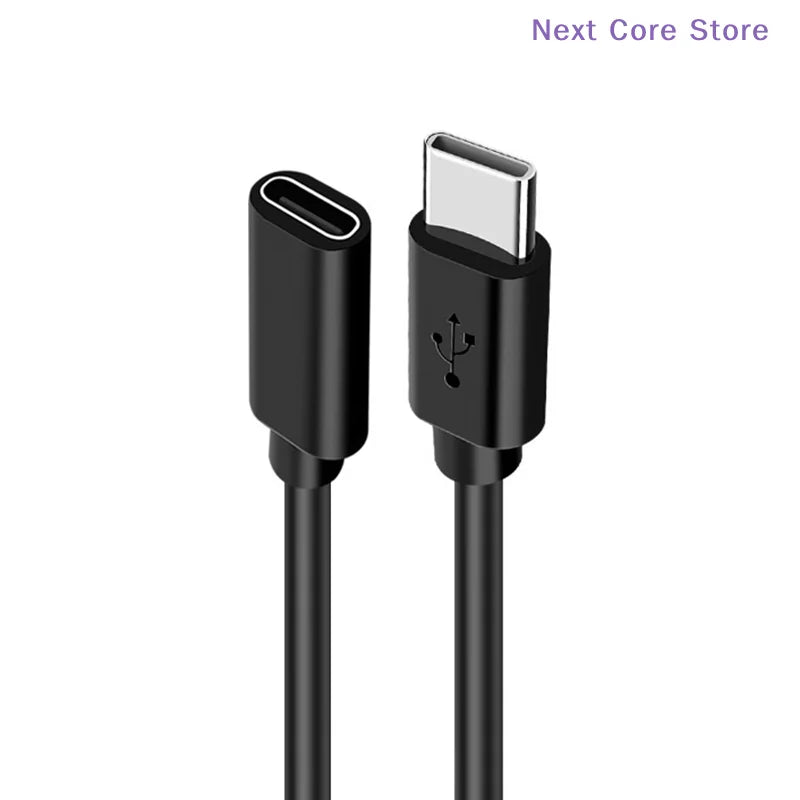USB-A to USB-C Female Extension Cable – 6A Fast Charging USB Extension Cable HIP