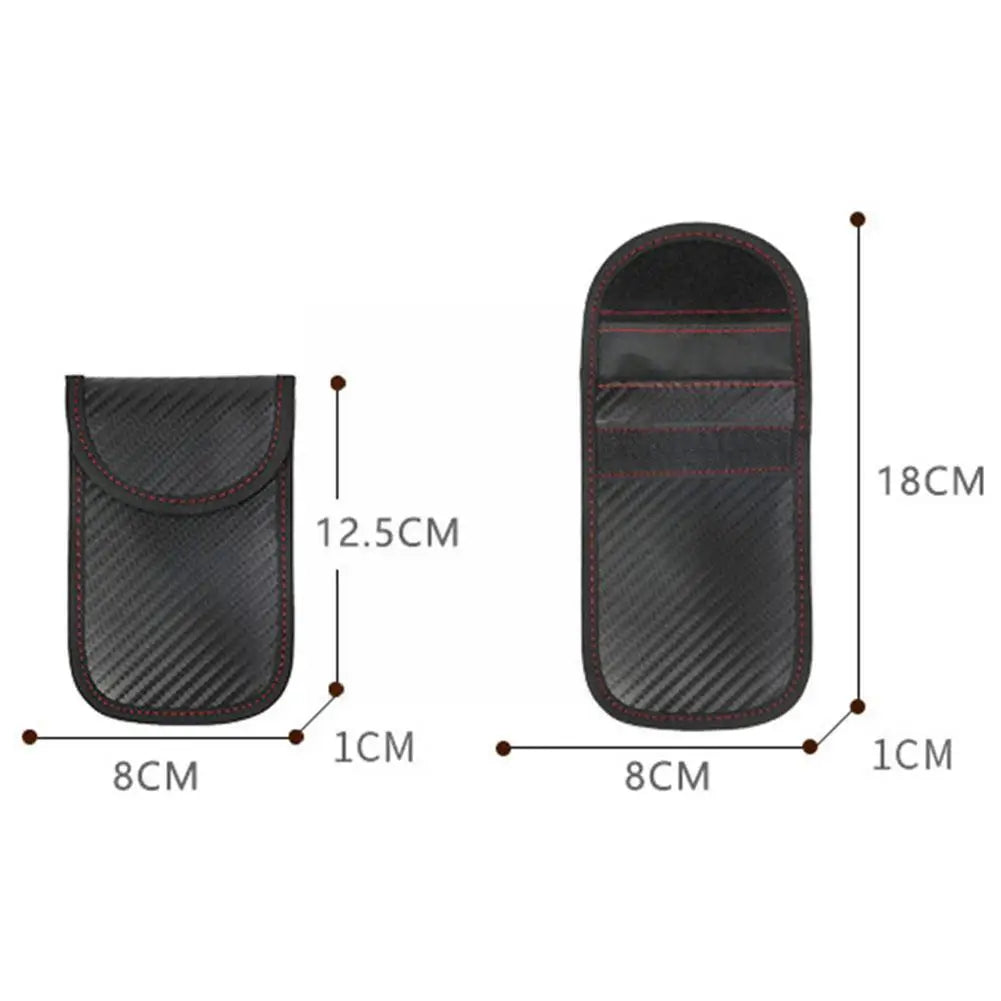 Signal Blocking Faraday Case For Car Key Cell Phone Car Keys Remote Control Shielding Bag Anti-Radiation Signal Shielding Pouch HIP