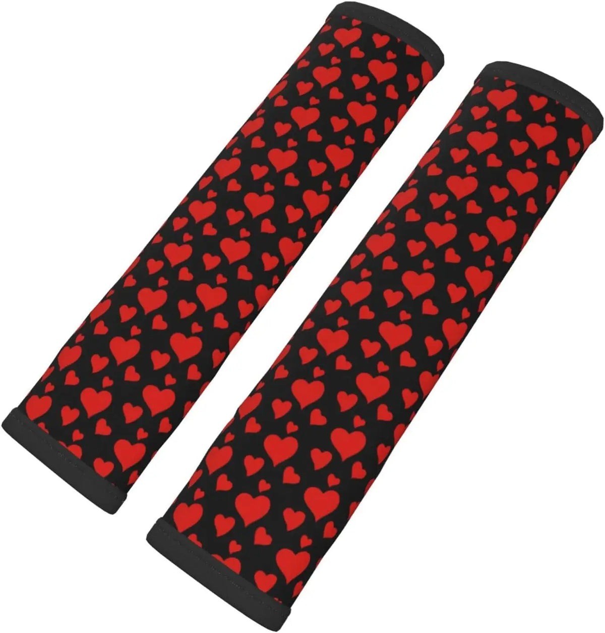 Red Hearts Car Seat Belt Covers 2-Pack – Shoulder Strap Pads Seat Belt Cover HIP 1