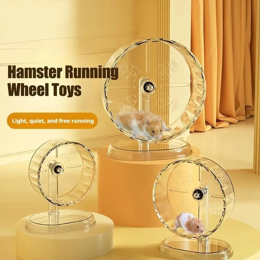 Silent Transparent Hamster Running Wheel – 3 Sizes Pet Exercise Wheel HIP