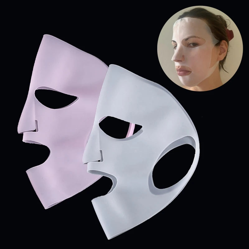 Silicone Face Mask Reusable Moisturizing Lifting Firming Anti Wrinkle V Shape Face Firming Gel Sheet Mask Ear Fixed Skin Care HIP