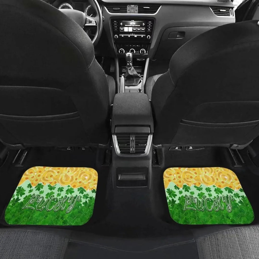 Lucky Clover Car Floor Mats 4-Piece Set – Trucks, SUVs & Vans Car Floor Mats HIP