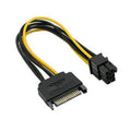OULLX SATA 15-Pin to 6-Pin GPU Power Cable Adapter for PC Power Cable Adapter HIP Default Title