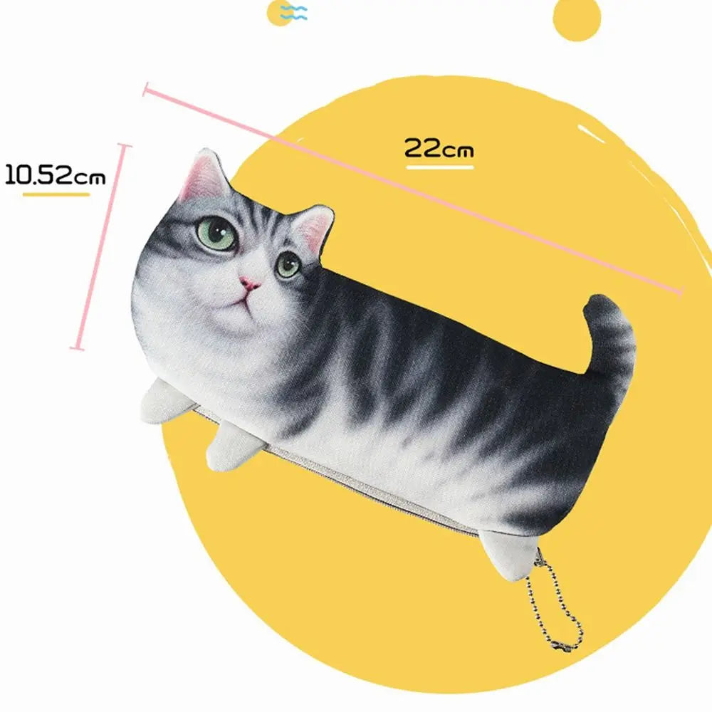3D Cat Pencil Case – Large Capacity Pen Storage Bag Pencil Case HIP