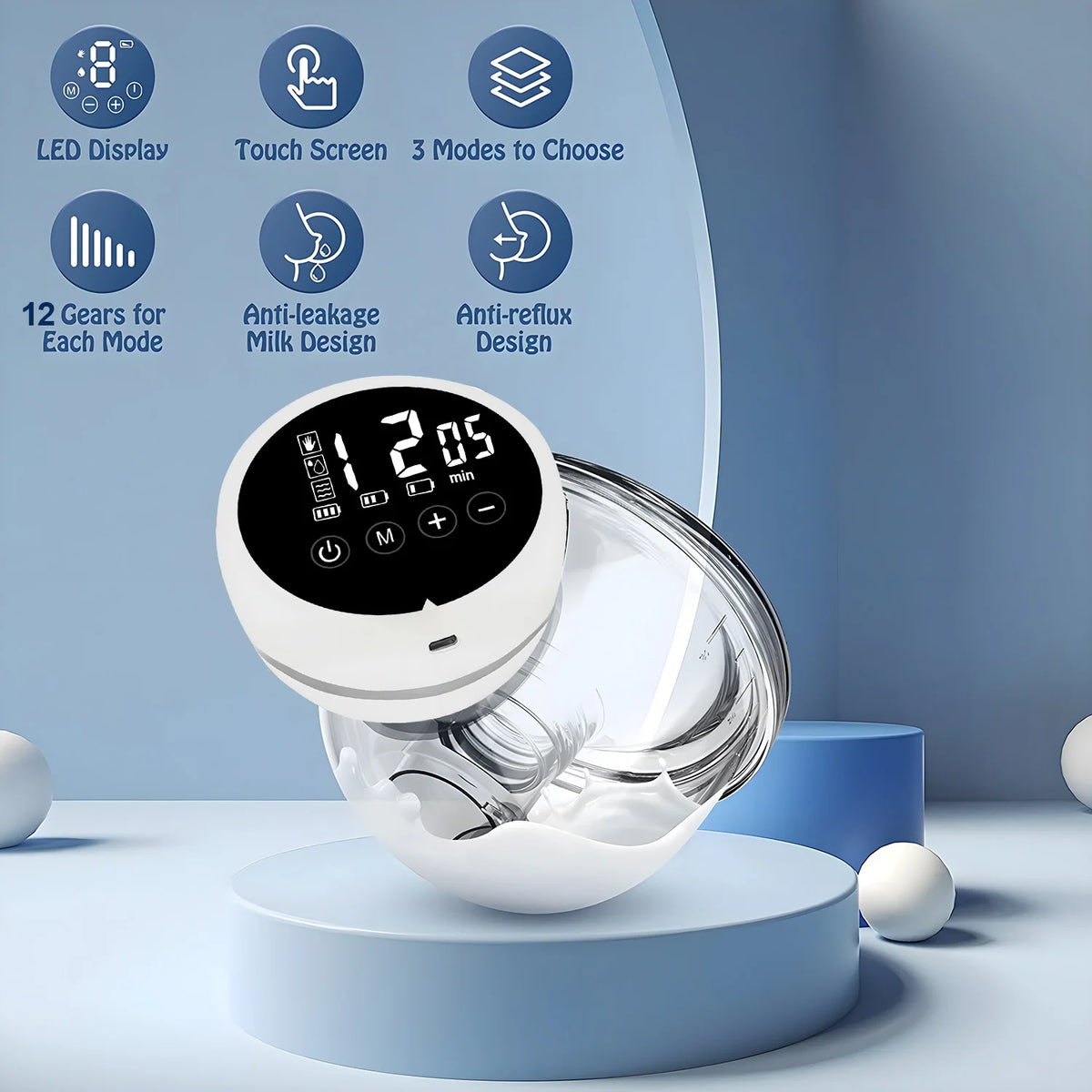 Wearable Hands-Free Electric Breast Pump – USB Rechargeable Wearable Breast Pump HIP