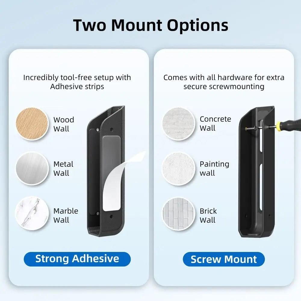Wall & Under-Desk Laptop Mount – Adhesive or Screw-In Laptop Wall Mount HIP
