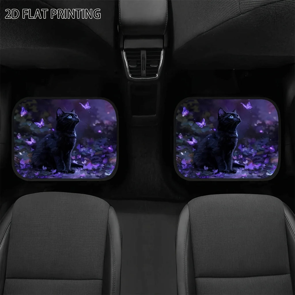 Gothic Black Cat Car Floor Mats – 4-Piece Non-Slip Set Car Floor Mats HIP