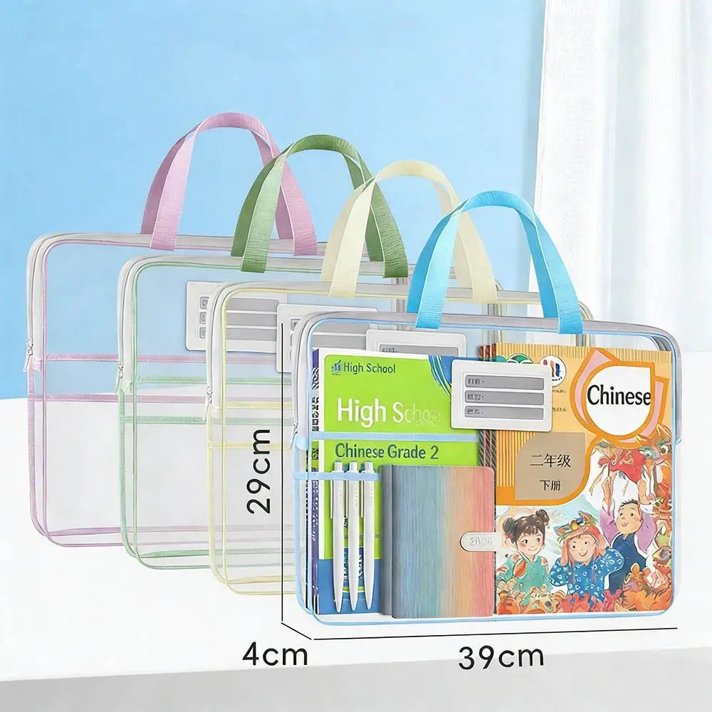 A3 Nylon Mesh Zipper Pouch – Large Capacity Document Bag Document Storage Bag HIP