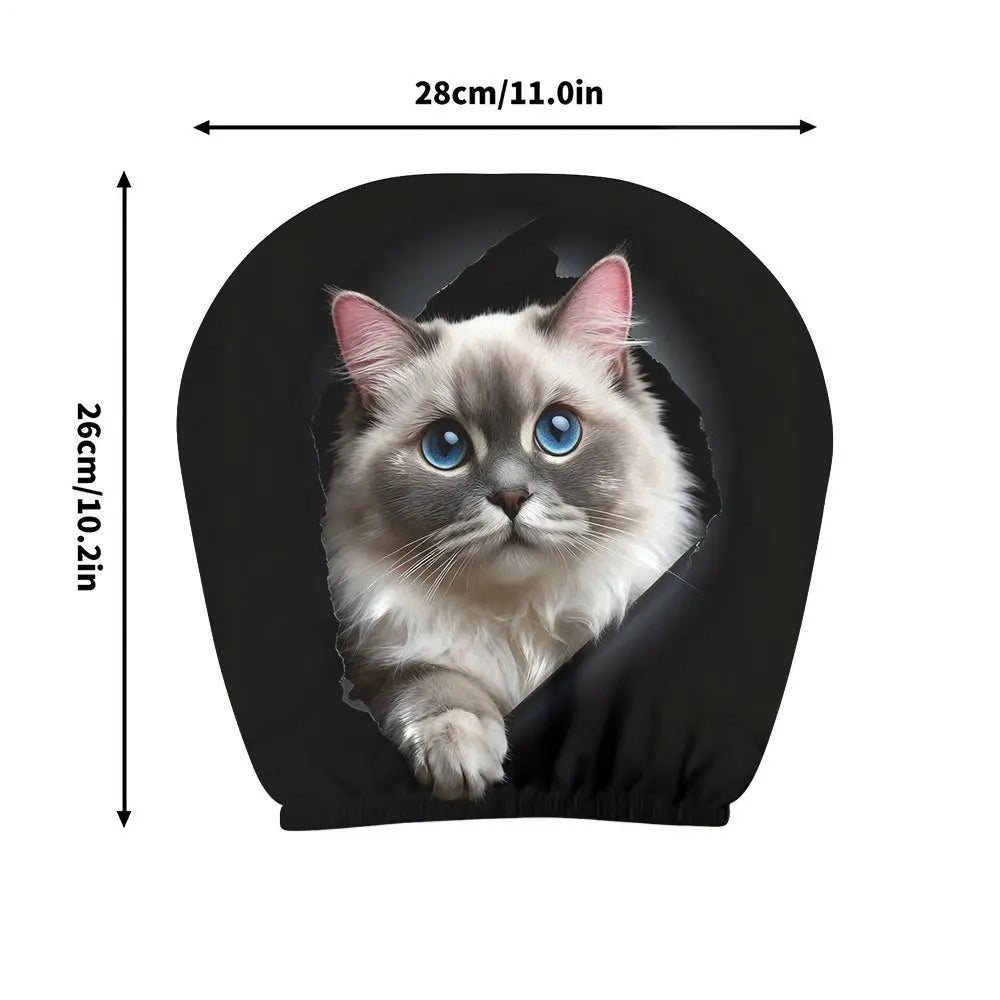 2-Pack Ragdoll Cat Car Headrest Covers – Universal Fit Car Headrest Covers HIP