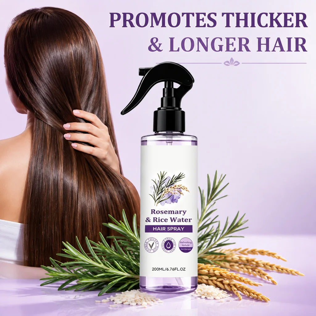 Rosemary Rice Water Leave-In Hair Mist – Frizz & Shine Spray Leave-In Hair Mist HIP