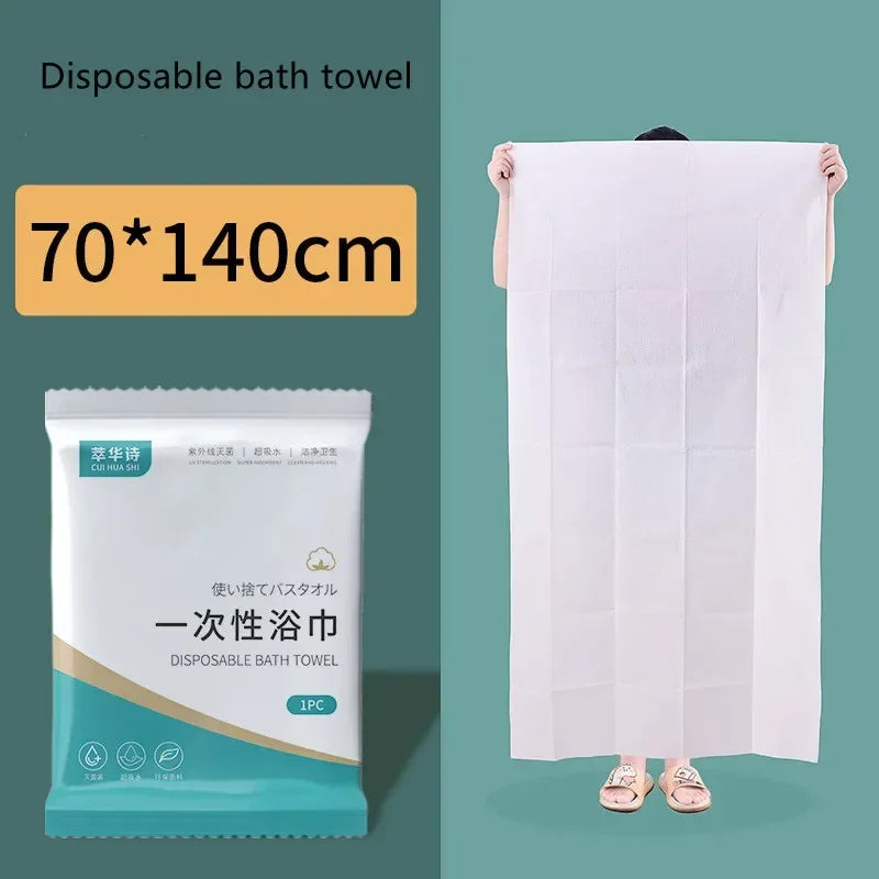 Disposable Bath & Face Towel Set – Travel Cotton Fiber Disposable Towel Set HIP