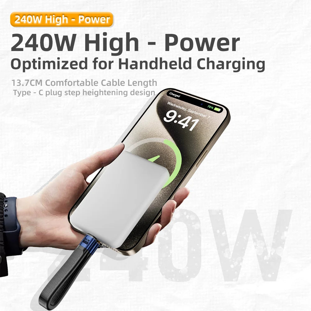USB4 Keychain Cable 240W 40Gbps USB-C to USB-C | 8K USB-C Cable HIP