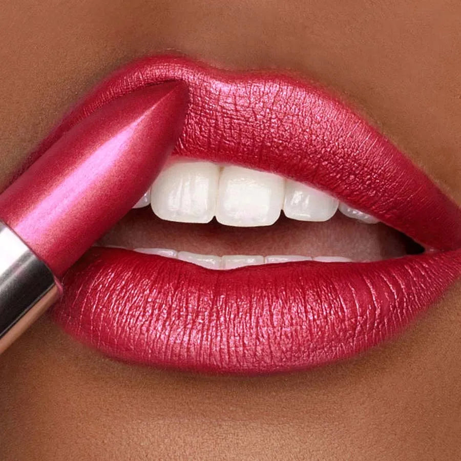 Red Metallic Lipstick Longlasting Glitter Lip Glaze Waterproof Lips Makeup Moisturize Luminous Liptint Shimmer Shiny Lipgloss HIP