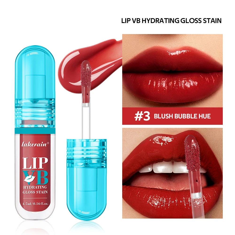 Lip Stain Vb Hydrating Gloss Stain 12HR Hydration Long-Lasting Moisturize Nourish Lips Hydra Honey Instant Glossy Wetness Makeup HIP 3Blush Bubble Hue