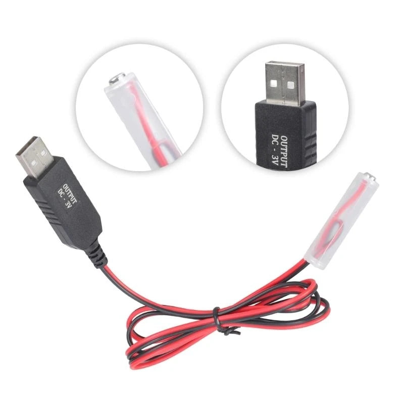 USB 5V to 3V Battery Eliminator Power Supply Cable Battery Eliminator Cable HIP