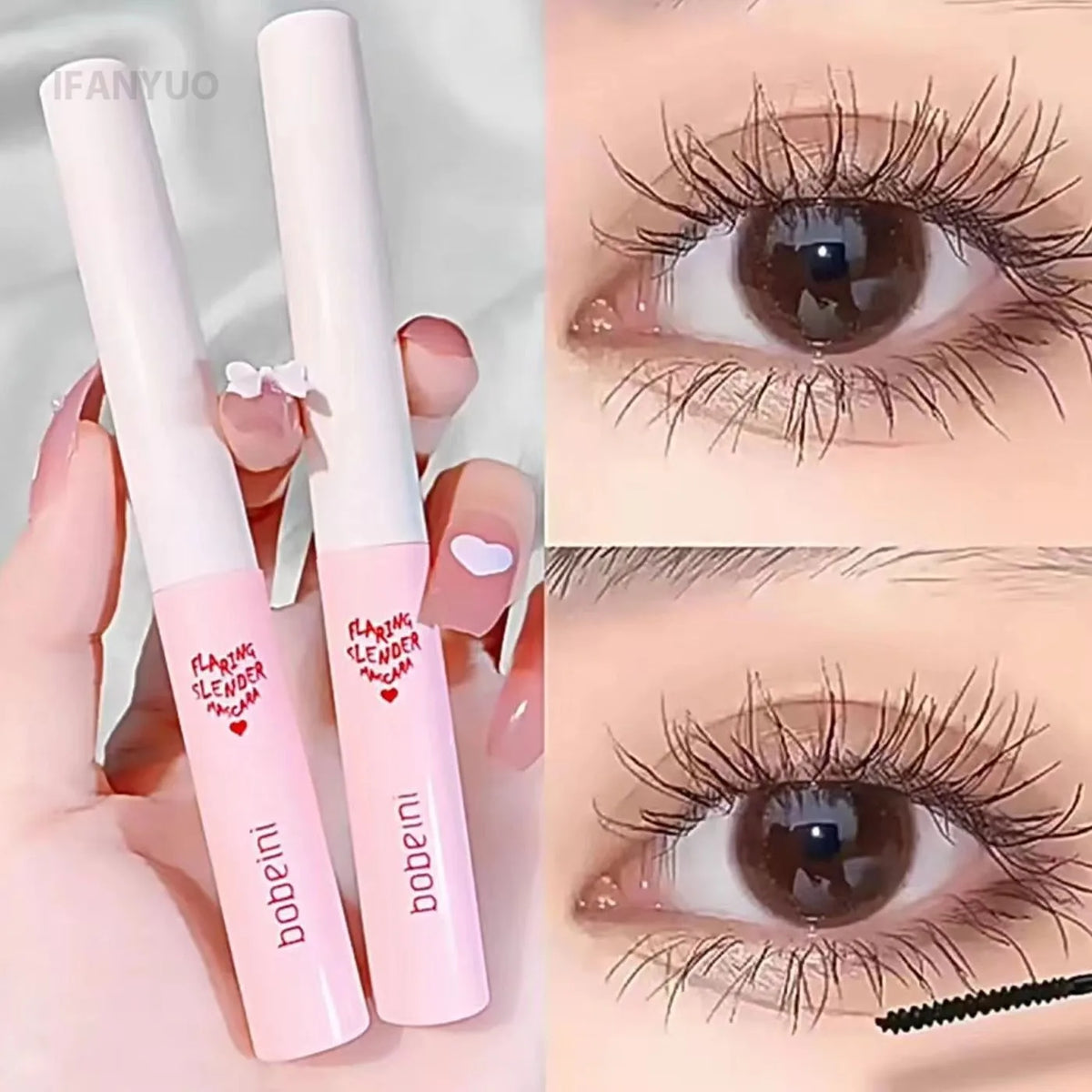 2/1pcs Black Brown Mascara Extra Volume Ultra-fine Small Brush 3D Lengthens Waterproof Natural Women Makeup Korean Cosmetics HIP