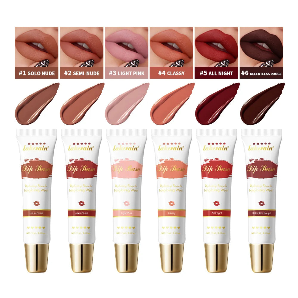Matte Lip Stain Base Liquid Lipstick Hydrating Long Lasting Waterproof Lip Tint 2 in1 Blush Creamy Cosmetics Base Makeup HIP