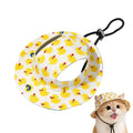 Adjustable Dog Hat Cute Print Cap for Puppies and Small Breeds, Pet Sun Protection Hat for Walking Outdoor Activities HIP YELLOW 1pcs