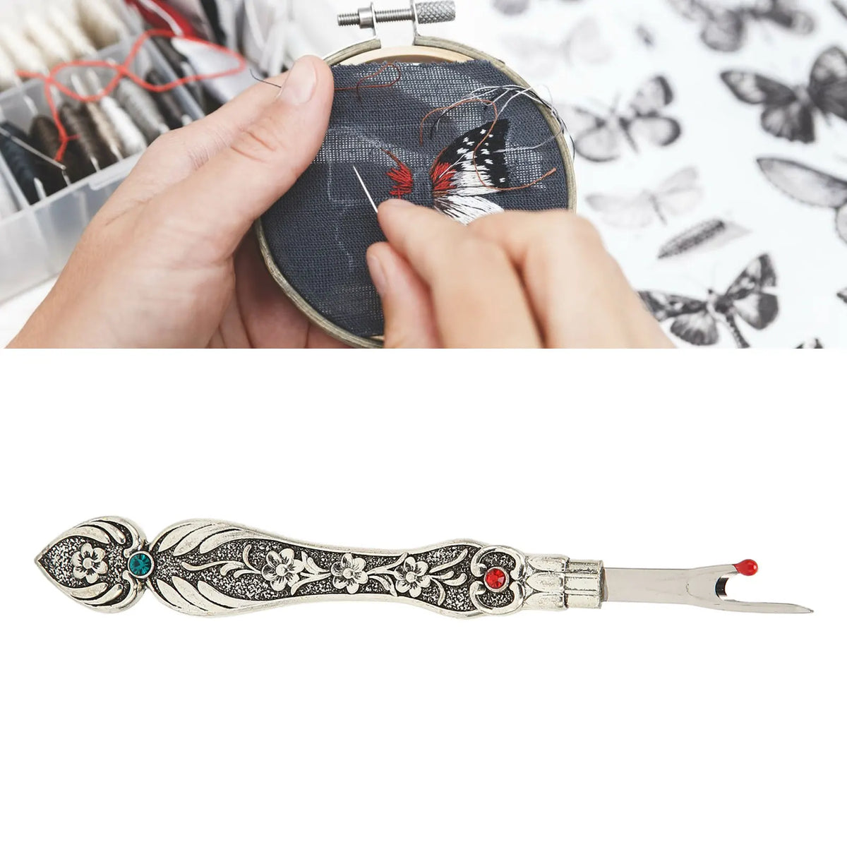 Seam Rippers Vintage Seam Rippers Rust Proof Multi Purpose Practical Sewing Seam Rippers for Household Silver Embroidery Remover HIP