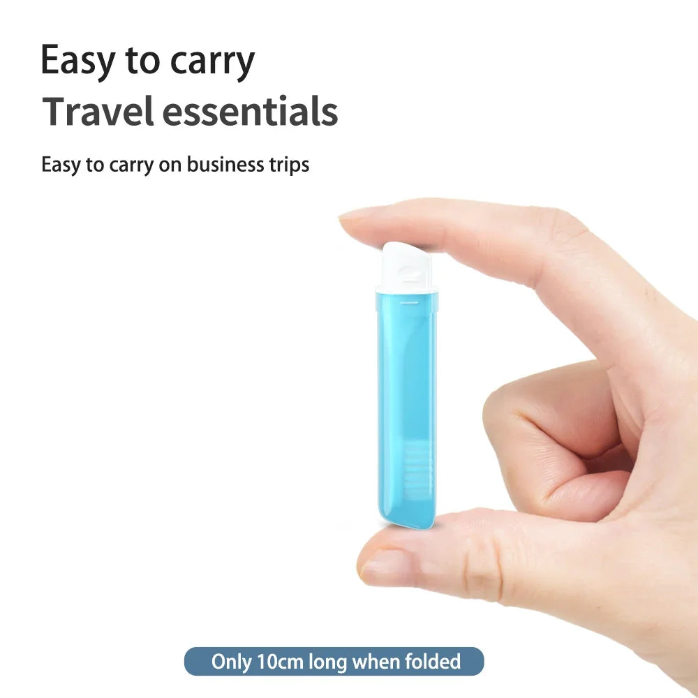 Travel Toothbrush Outdoor Camping Portable Folding Small Tooth Brush Traveling Toothbrushes for Adults Teeth Brushes HIP