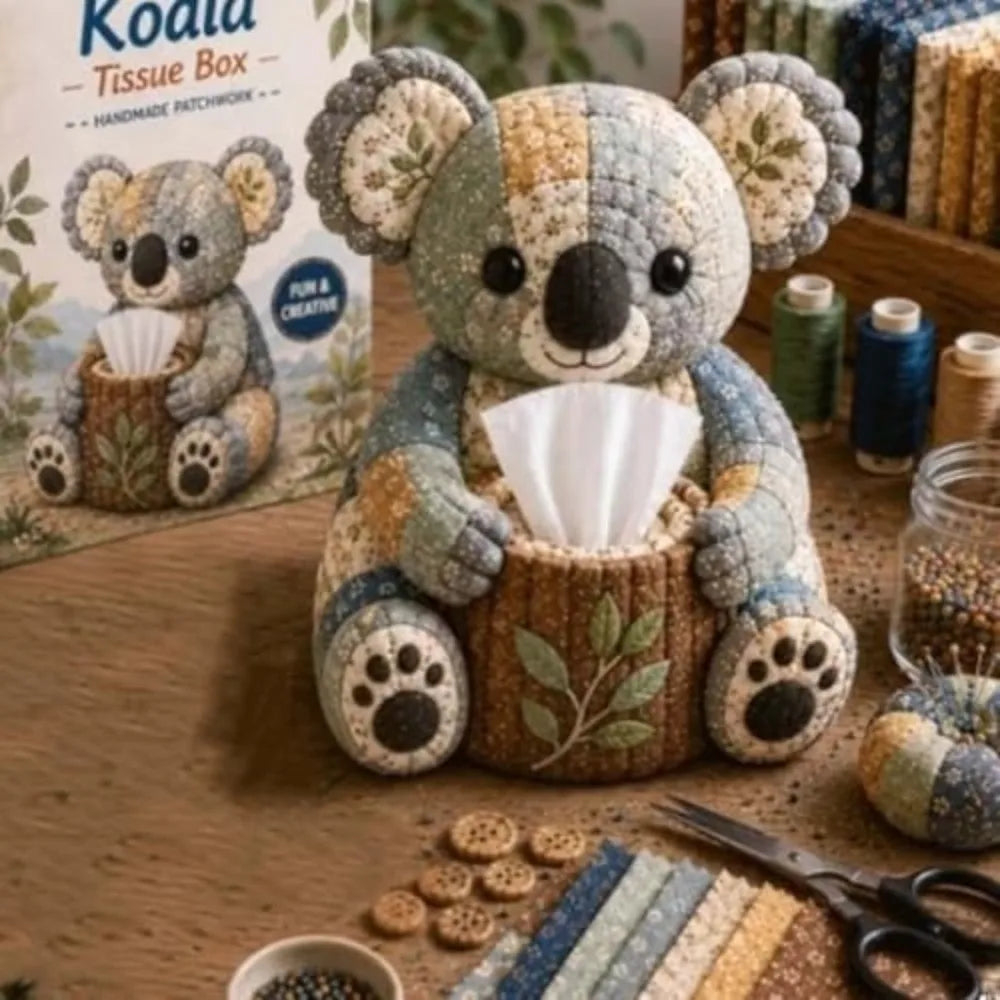 Pre-Cut Fabric Tissue Box DIY Patchwork Kit – Animal Design DIY Craft Kit HIP