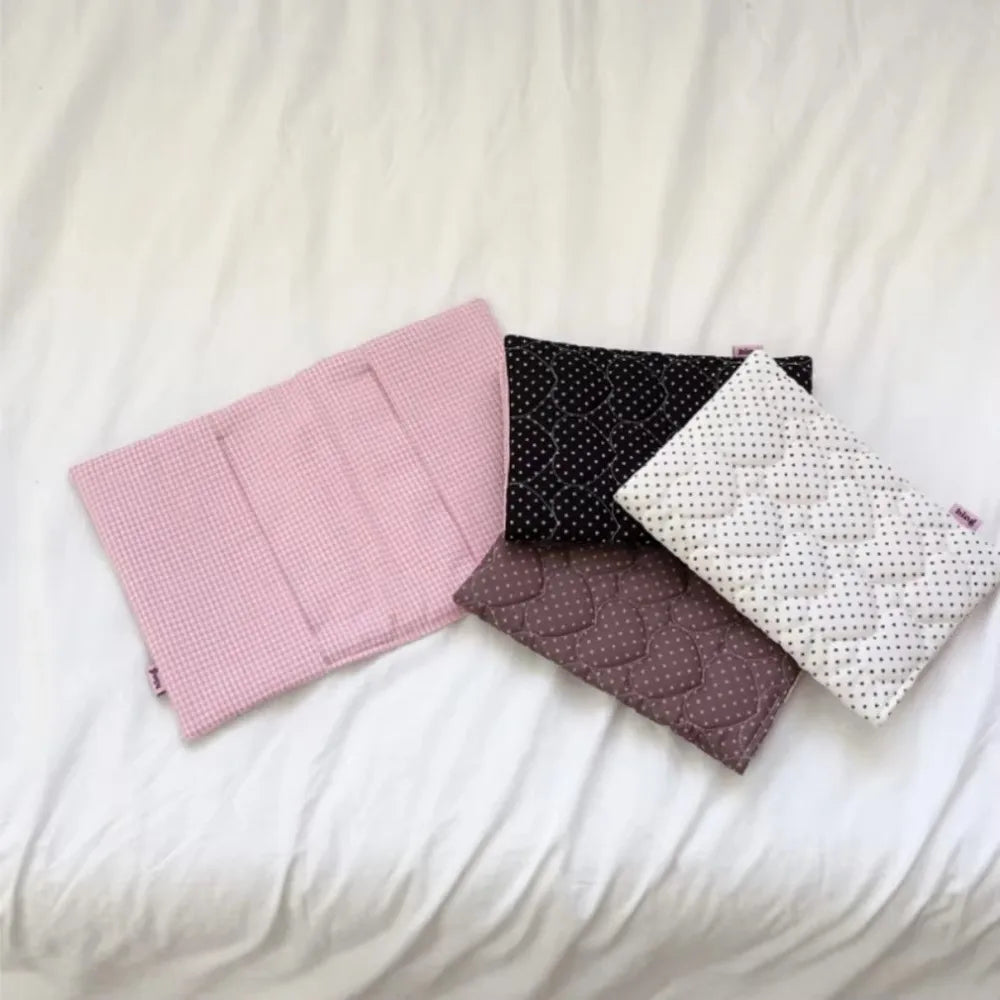 Quilted Cotton A5 Book Cover – Polka Dot Notebook Sleeve Notebook Book Cover HIP