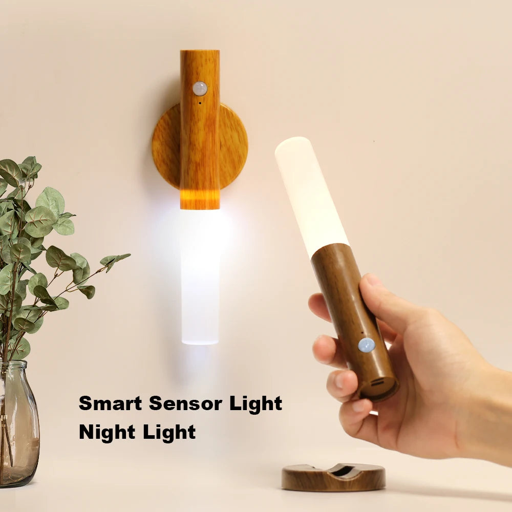 Magnetic LED Wall Light PIR Motion Sensor 360° Rotation LED Wall Lamp HIP