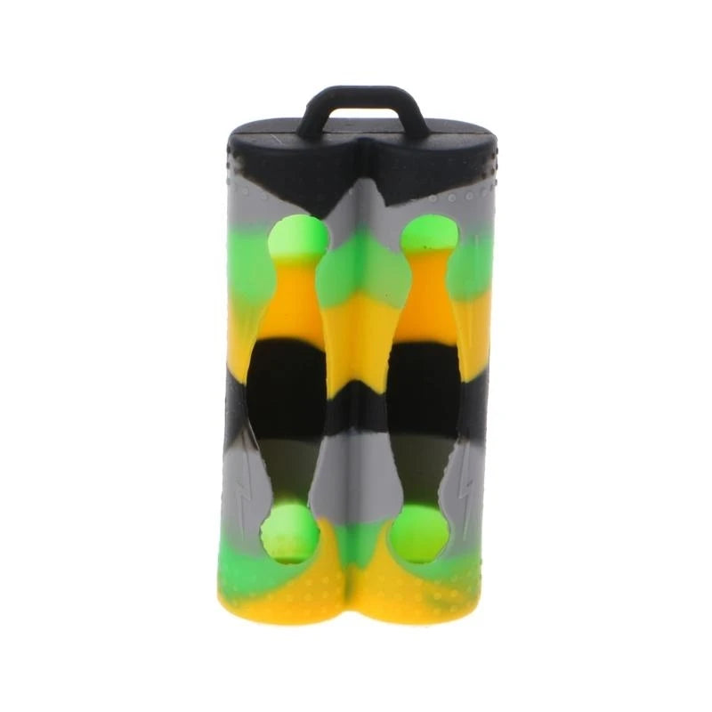 Silicone 18650 Battery Case – 2-Slot Storage Cover Holder Battery Storage Case HIP