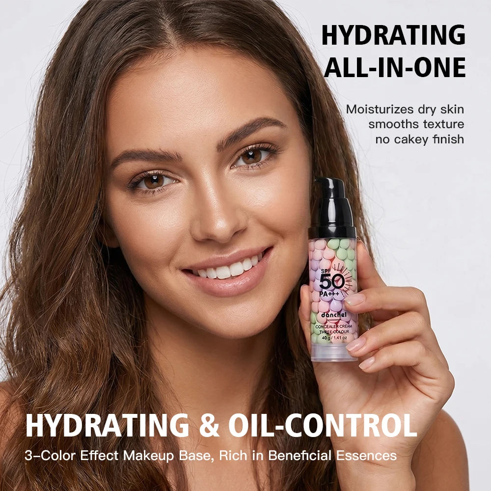 SPF 50 Primer for Face Before Makeup Sun 3 In 1 Color Corrector Face Primer Oil Control & Moisturizing Skin Tone Correcting HIP