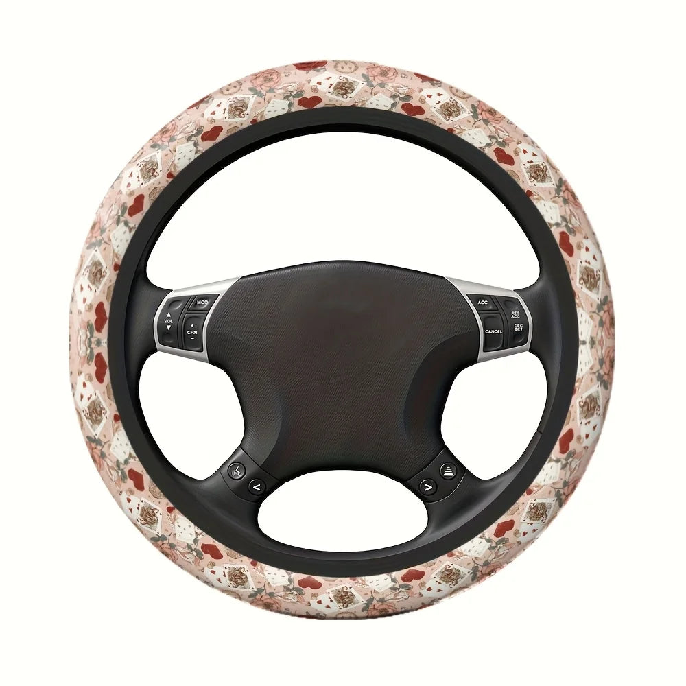 Steering Wheel Cover – Rose, Heart & Gold Marble | HIP Steering Wheel Cover HIP