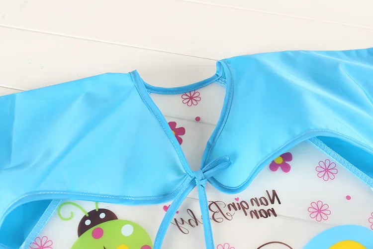 Baby Waterproof Long Sleeve Bib – EVA Cartoon Feeding Smock Baby Feeding Bib HIP