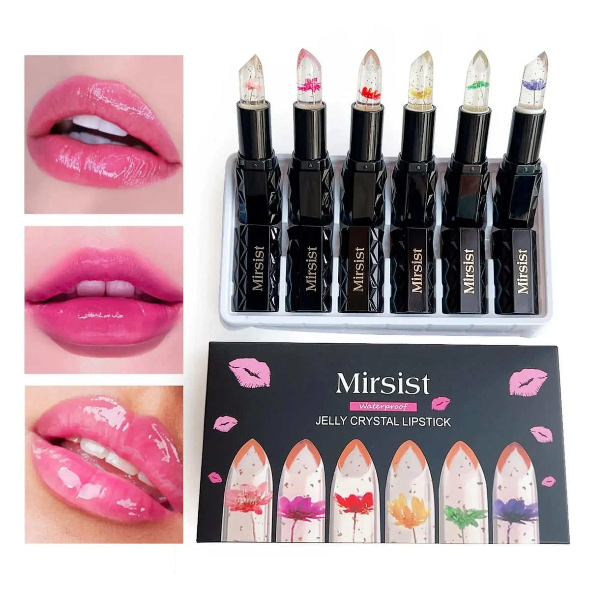 6-Pc Crystal Jelly Color-Changing Lipstick Set – Long Lasting Color-Changing Lipstick HIP
