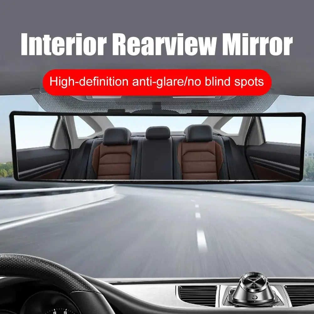 Wide Angle Convex Rearview Mirror 285MM Wide Convex Interior Clip On Rear View Clear Mirror Anti Glare Large Vision Panoramic HIP