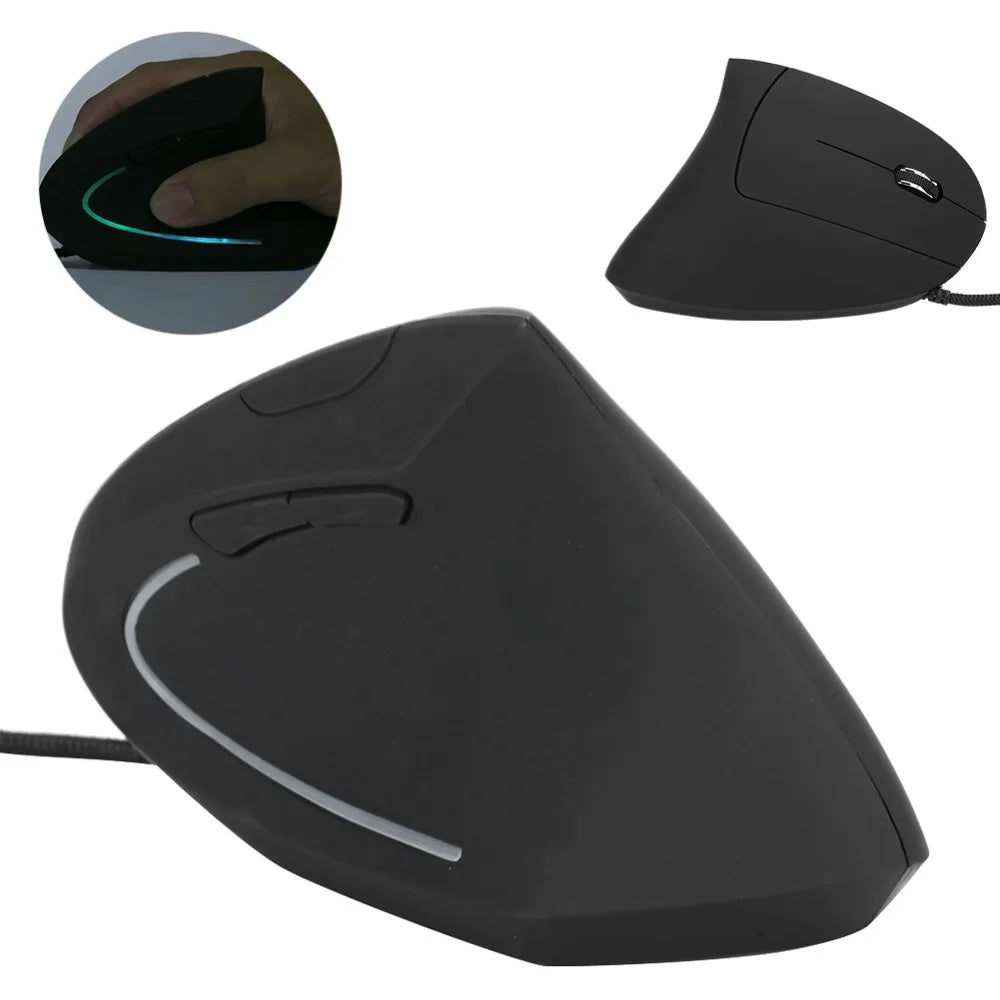 Ergonomic Vertical USB Wired Mouse – Adjustable DPI | Colorful Ergonomic Wired Mouse HIP
